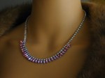 b david pink rhinestone necklace